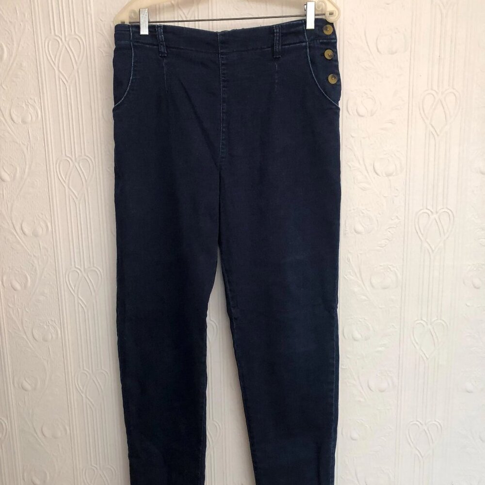 Seasalt Cornwall Waterdance pant in jeans color, 10 to 12 Tall US TALL